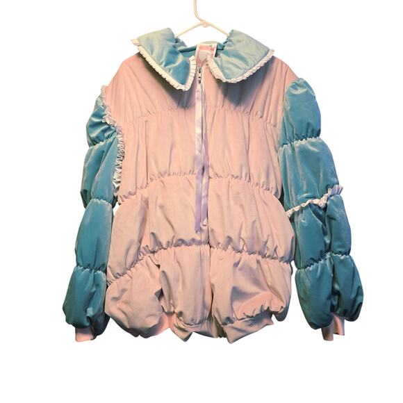 Candice Yeung Velvet Puffer Coat - New With Tags - Picture 1 of 5